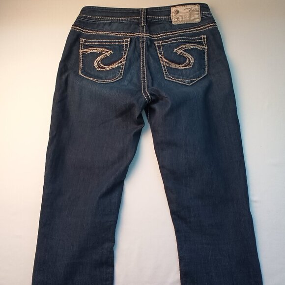 Silver Jeans Co Denim Size 28/6 Suki Super Skinny Low Rise Medium Dark Wash - Picture 5 of 9